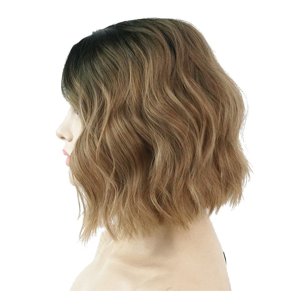 Aimole Short Wavy Heat Resistant Wig Bob Cuts Hairstyle...