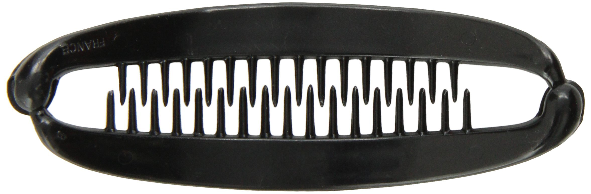 Caravan French Black Banana Clip With Ball Closure