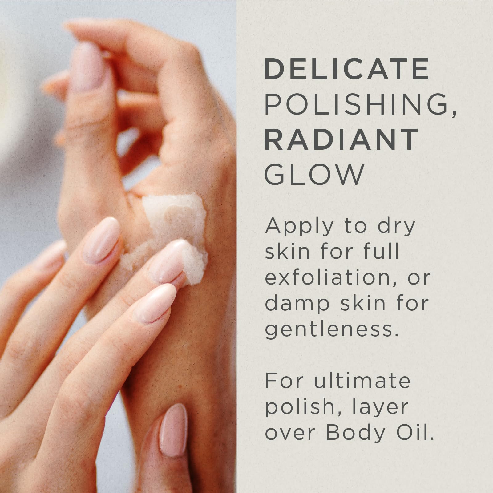 ZENTS Body Polish, Exfoliating Salt & Sugar Body Scrub with Organic Shea Butter, Unzented Fragrance Free for Sensitive Skin, 6.7 oz