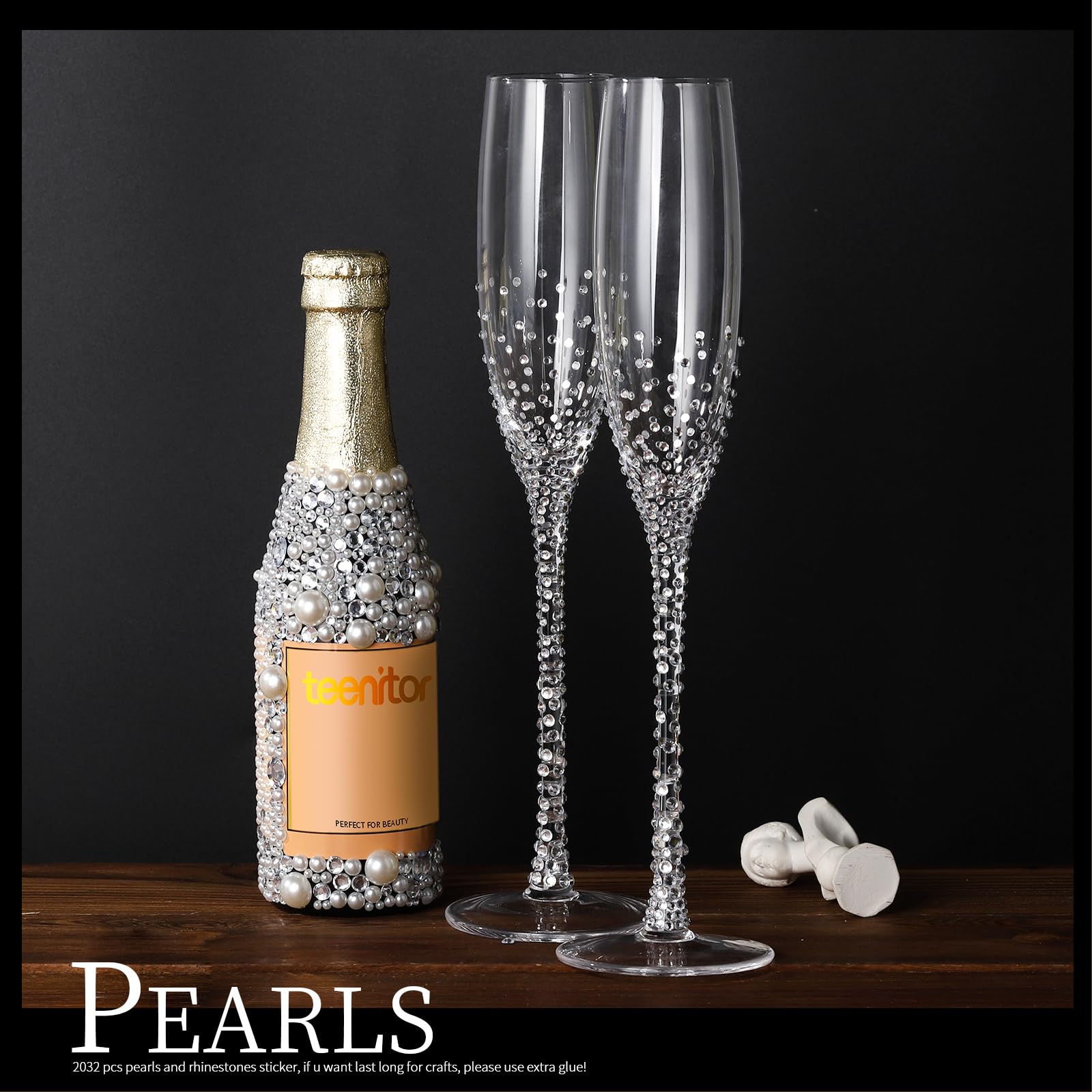 Teenitor Hair Gems and Face Gems 2032 PCS Self-Adhesive Face Gems Hair Gems Face Jewels, Face Gems Stick On Pearls for Crafts Hair Gems for Face 7Sizes 3/4/5/6/8/10/12mm