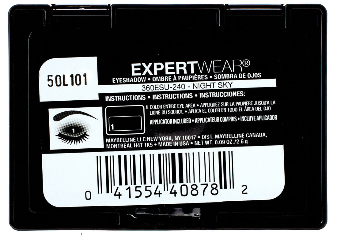 Maybelline New York Expert Wear Eyeshadow, Night Sky, Singles, 0.09 Ounce