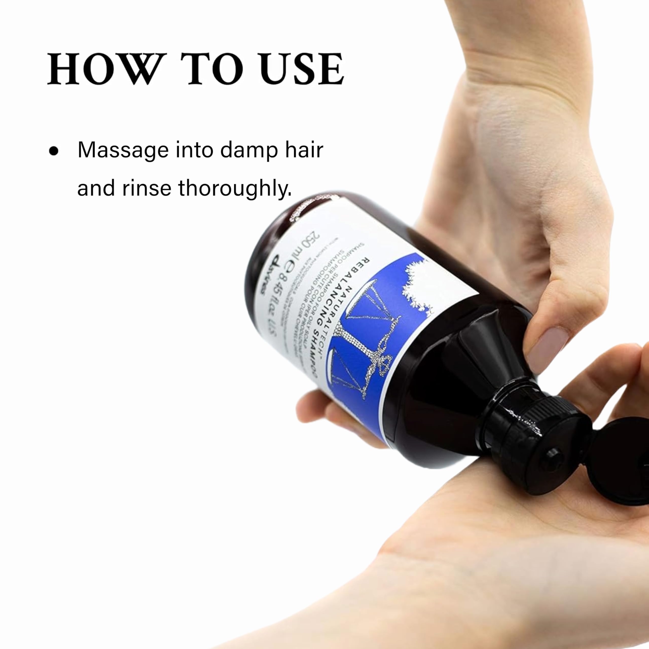 Davines Naturaltech REBALANCING Shampoo, Gently Cleanse The Scalp While Assisting With Excess Sebum Production, Add Shine, 8.45 fl oz