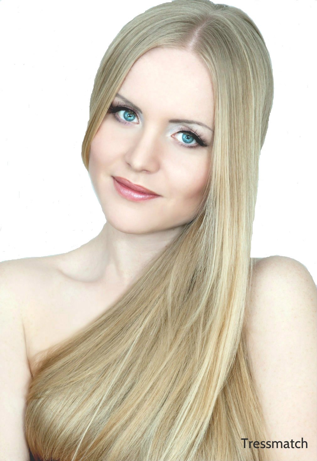 TRESSMATCH 16 -18 Remy (remi) Human Hair Clip in Extensions Wheat Blonde (Color #16) 9 Pieces(pcs) Full Head Volume Set [set weight:4oz/110grams]