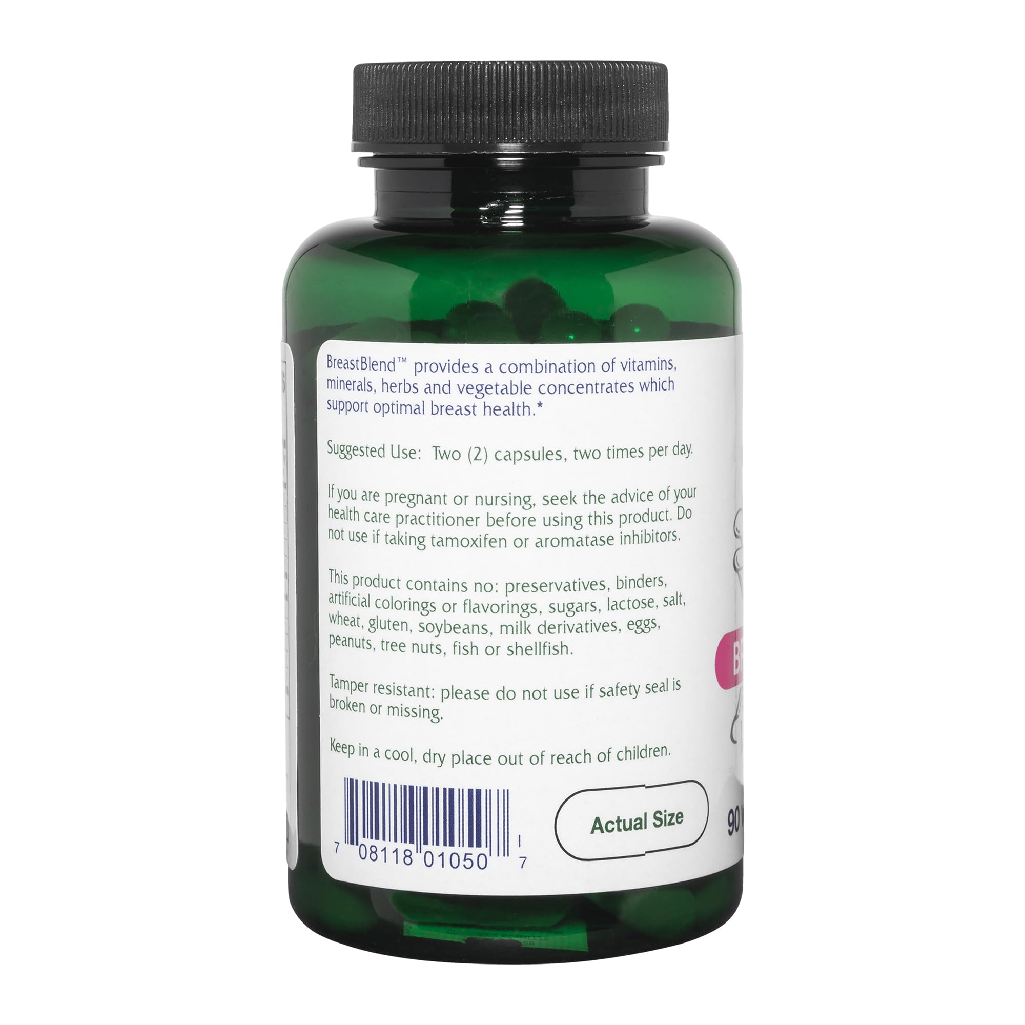 Vitanica BreastBlend, Breast Care Support, Vegan, 90 Capsules