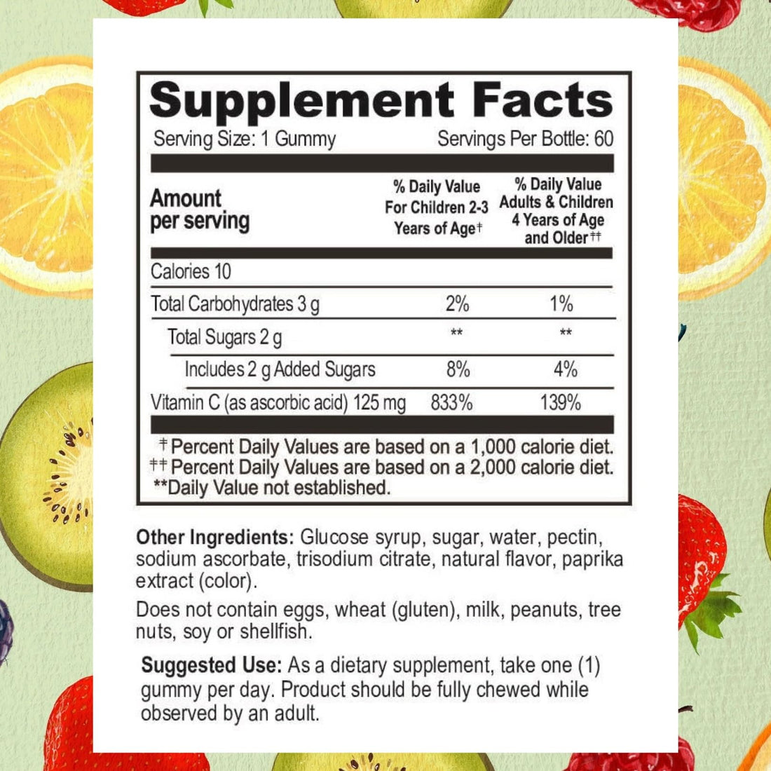 Go Healthy Vitamin C Gummies for Kids - Toddler & Children's Vitamin Gummy Supplement, Growth & Immune Support – Kosher, Halal, Non-GMO, Gluten-Free, Delicious Orange Flavor - 60 Servings