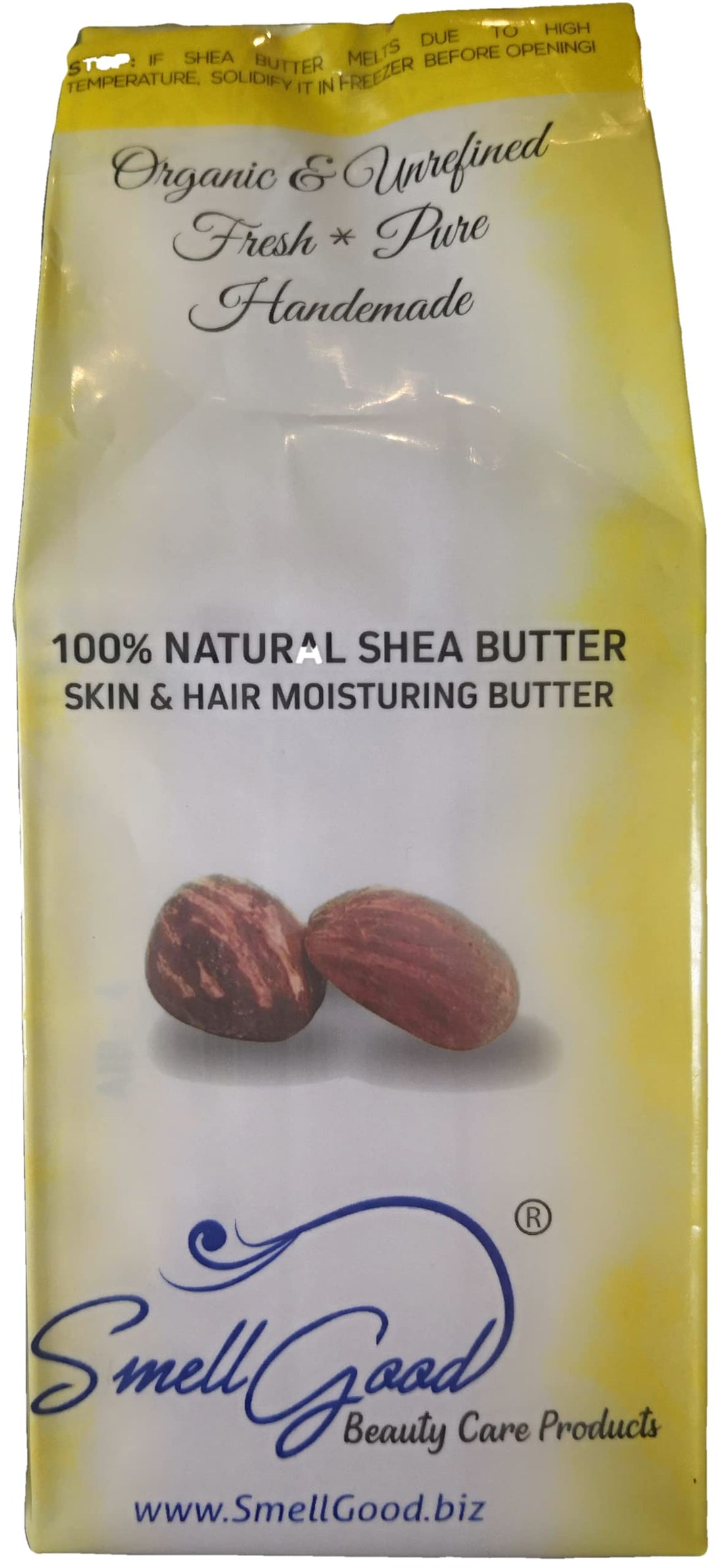 Smellgood Raw Unrefined Shea Butter in Factory Sealed Bag, 5 Pound