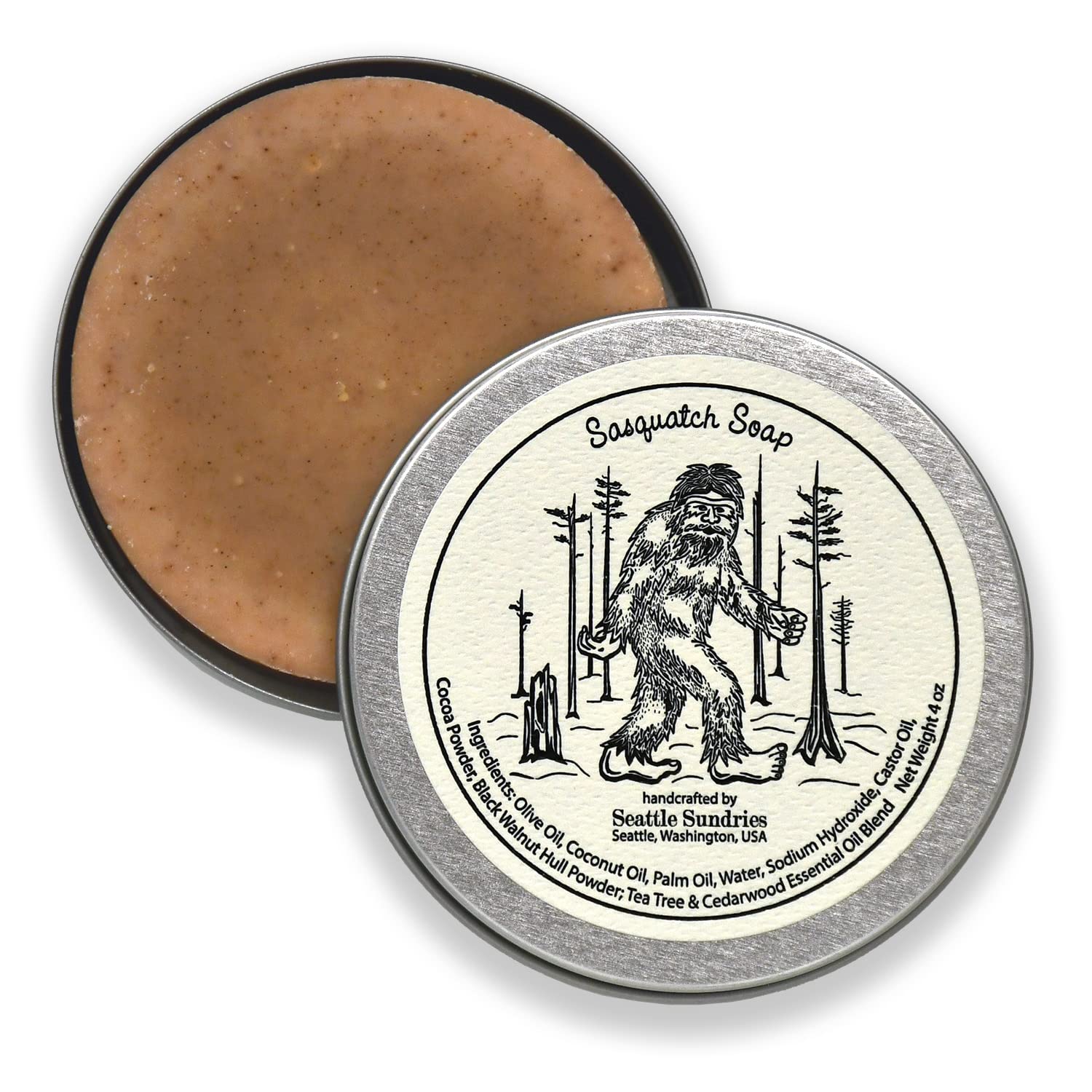 Sasquatch Soap - 100% Natural & Handcrafted, in Reusable Travel Gift Tin