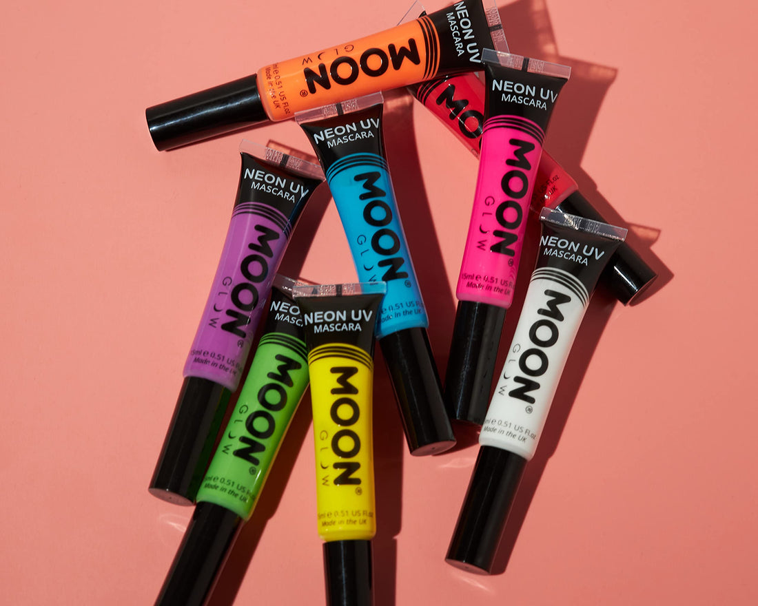 Moon Glow - Blacklight Neon Mascara 0.51ozSet of 8 colors– Glows brightly under Blacklights/UV Lighting!