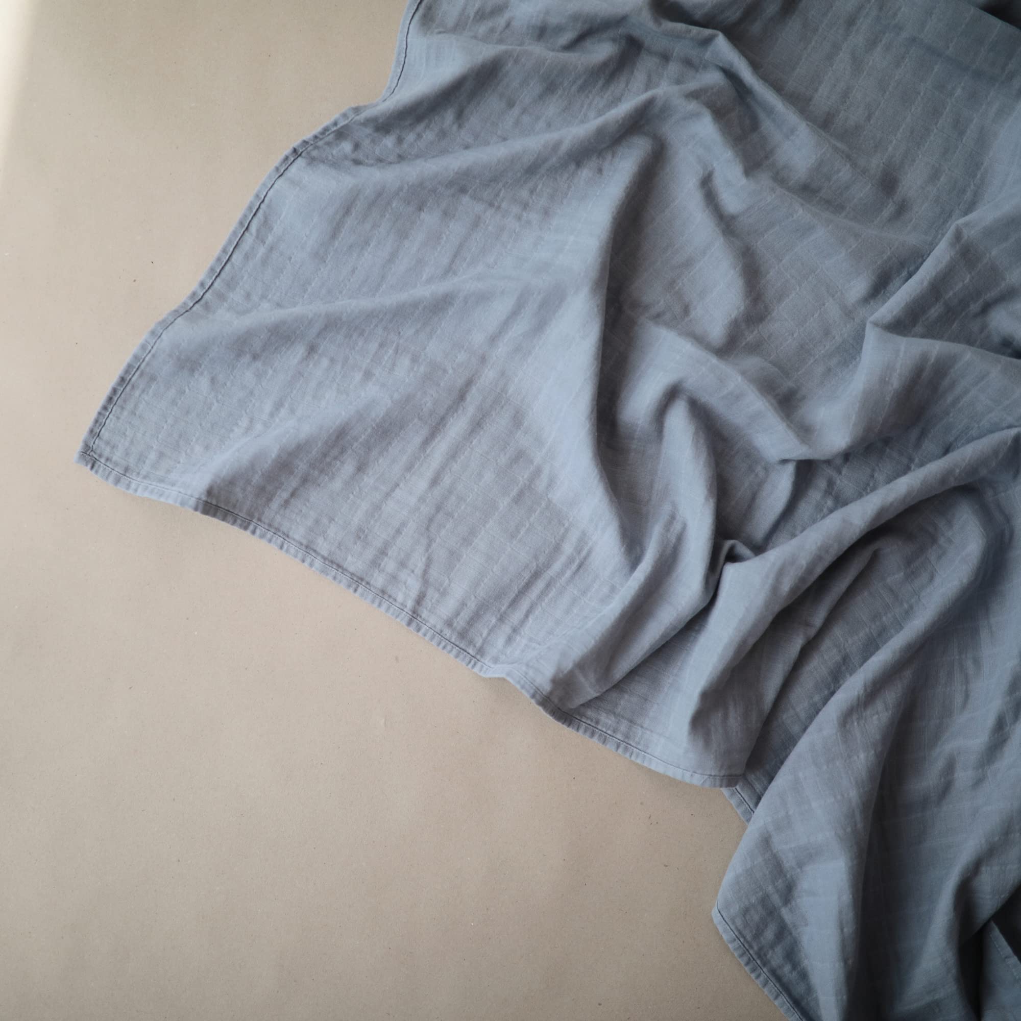 mushie Muslin Baby Swaddle Blanket | 100% Organic Cotton (Tradewinds)
