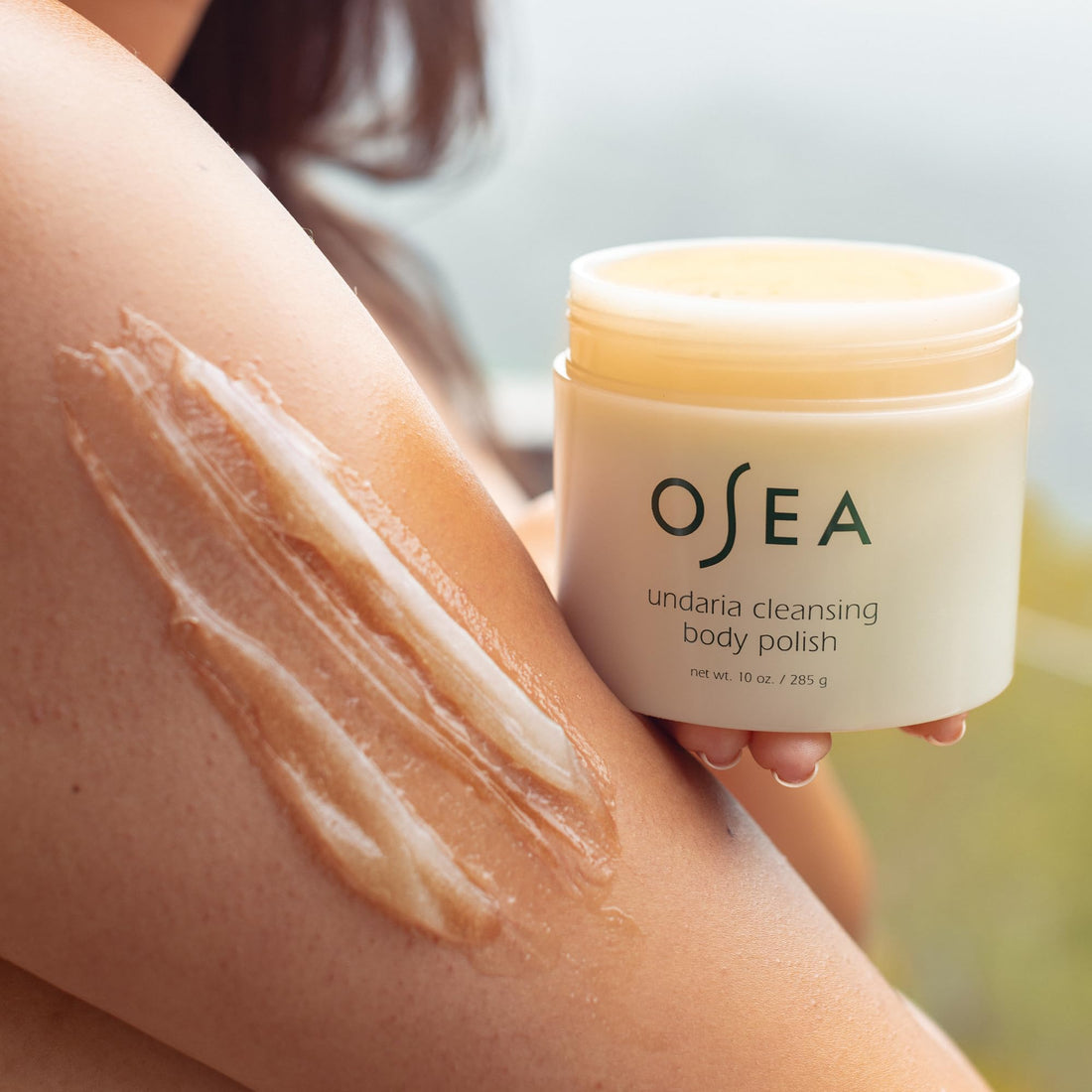 OSEA Undaria Cleansing Body Polish 10oz - Spa-Worthy AHA Body Exfoliator with Pumice & Undaria Seaweed - Nourishing Cleanser & Scrub - Clean Beauty - Vegan Care