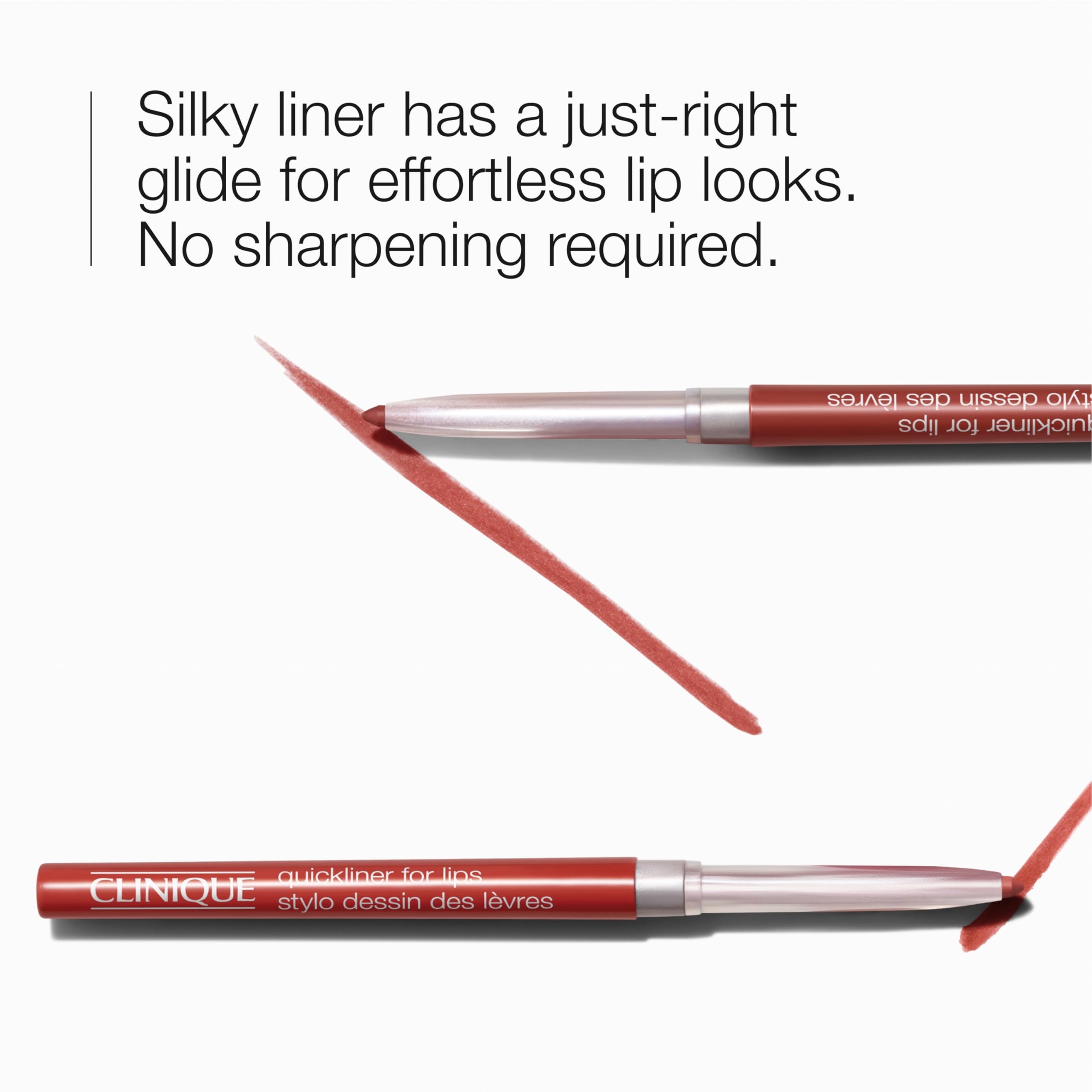 Clinique Long Lasting Quickliner Lip Liner | Non-Drying + No Sharpening, Chili
