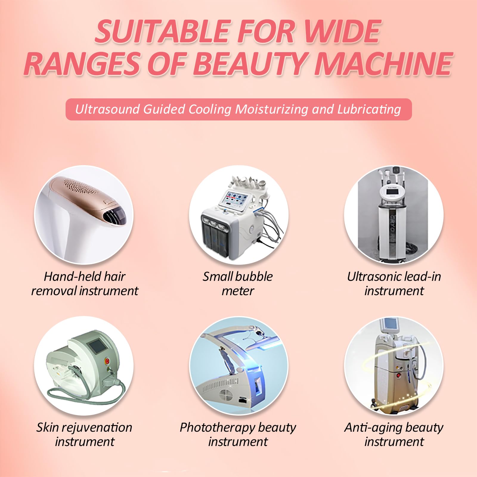 YMEYFAN 60 Tube Cooling Gel for Hair Removal Device & Beauty Equipment, Hydrating Gel for Face & Body, 60PCS/300ML