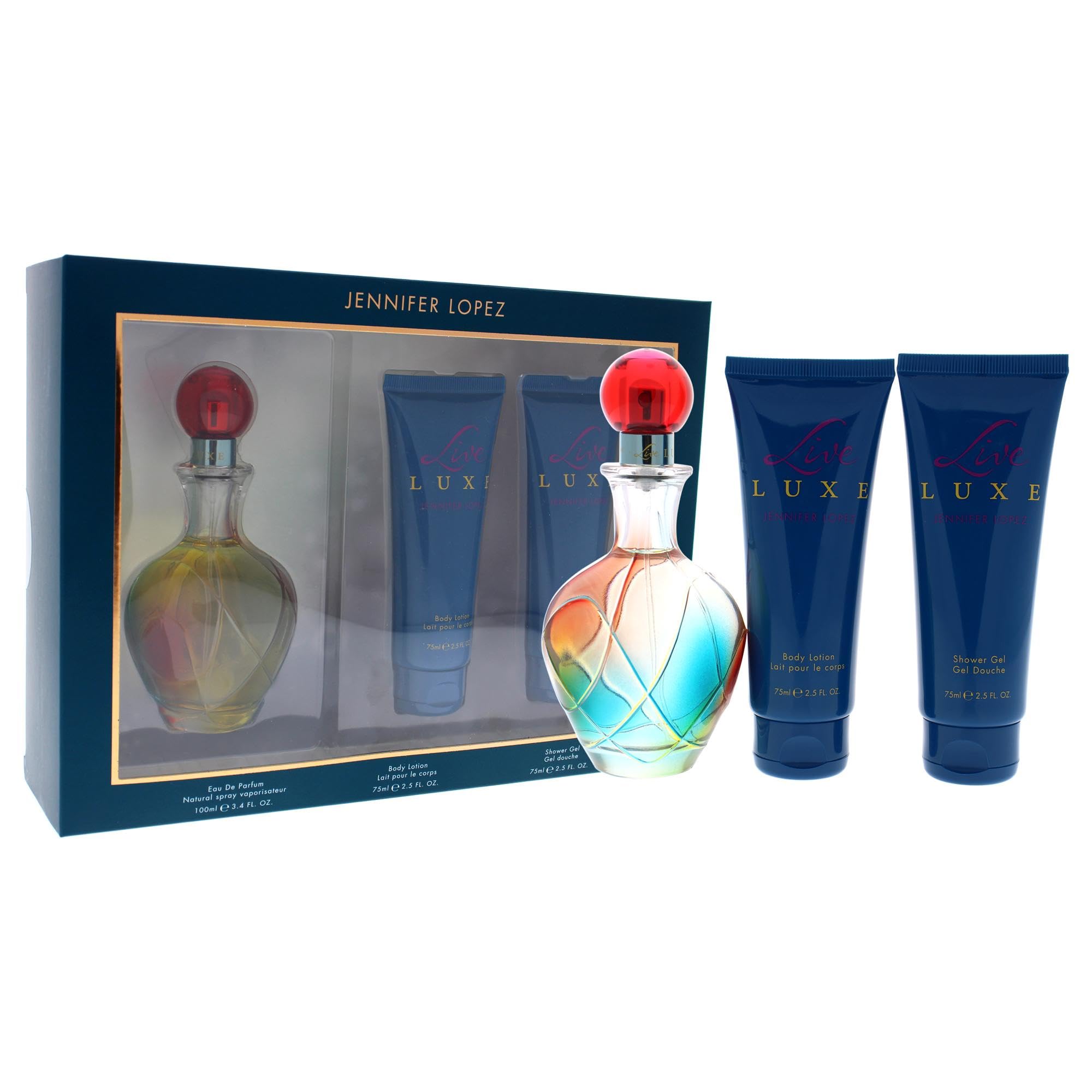 Jennifer Lopez Live Luxe By Jennifer Lopez for Women - 3 Pc Gift Set 3.4oz Edp Spray, 2.5oz Shower Gel, 2.5oz Body Lotion, 3count