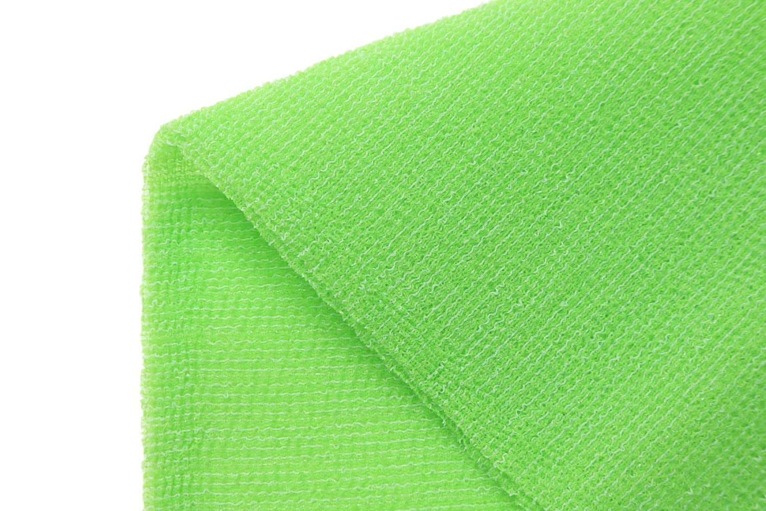Extra Rough, Exfoliating Washcloth [Made in Japan] Exfoliating Towel Special Texture Makes Fluffy Foam Lather, Back Scrubber, Dead Skin Cell Remover [Loofah for Women and Men] (Green)