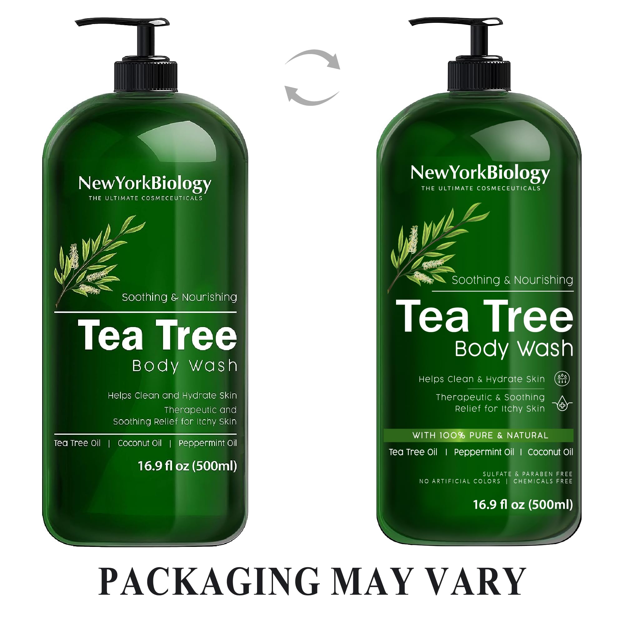 Antifungal Tea Tree Oil Body Wash - HUGE 16 OZ - 100% Pure & Natural - Extra Strength Professional Grade - Helps Soothe Toenail Fungus