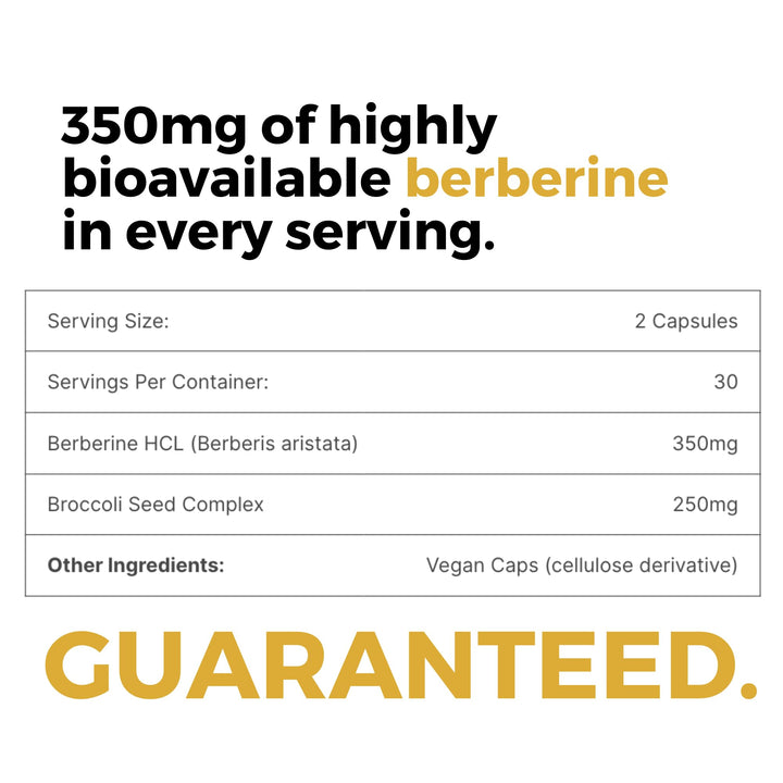 Mara Labs BerbElite | 350mg Berberine HCL & Broccoli Seed Complex for Increase Bioavailability | 30 Servings