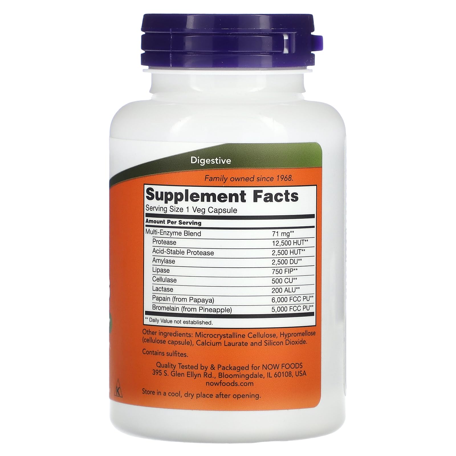 NOW Foods Supplements, Plant Enzymes with Lactase, Protease, Papain and Bromelain, 120 Veg Capsules