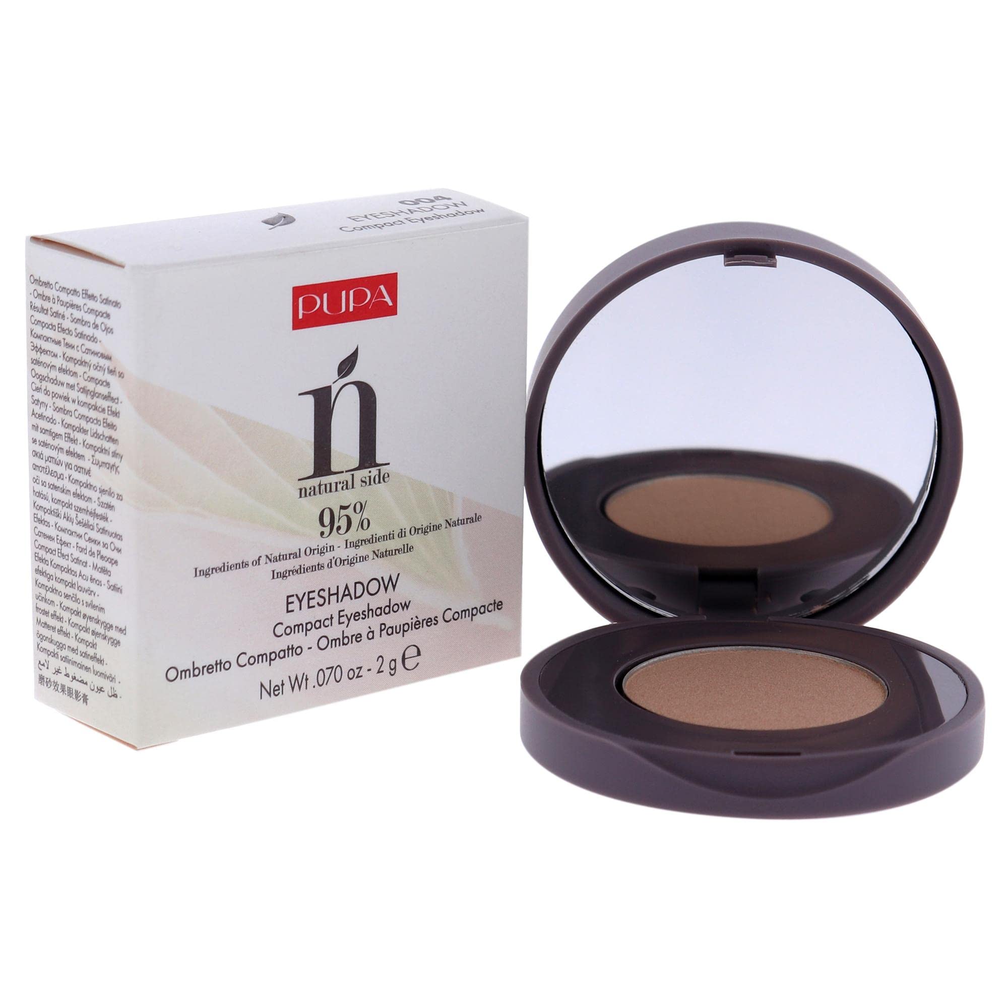 PUPA Milano Natural Side Compact Eyeshadow - 004 Light Gold by Milano for Women - 0.07 oz Eye Shadow (I0111807)
