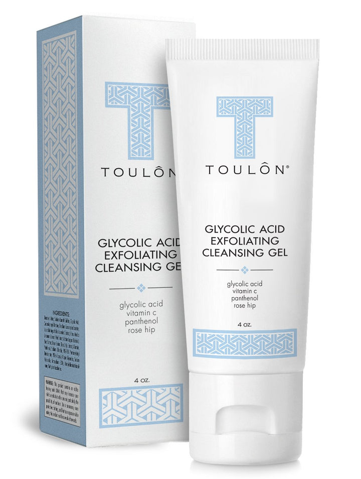Touloon Glycolic Acid Facial Cleanser: Alpha Hydroxy Face Wash With Aha, Lactic Acid, Vitamin C & Rose Hip To Exfoliate Dry, Sensitive Skin, Reduce Acne & Brighten Age Spots For Men & Women