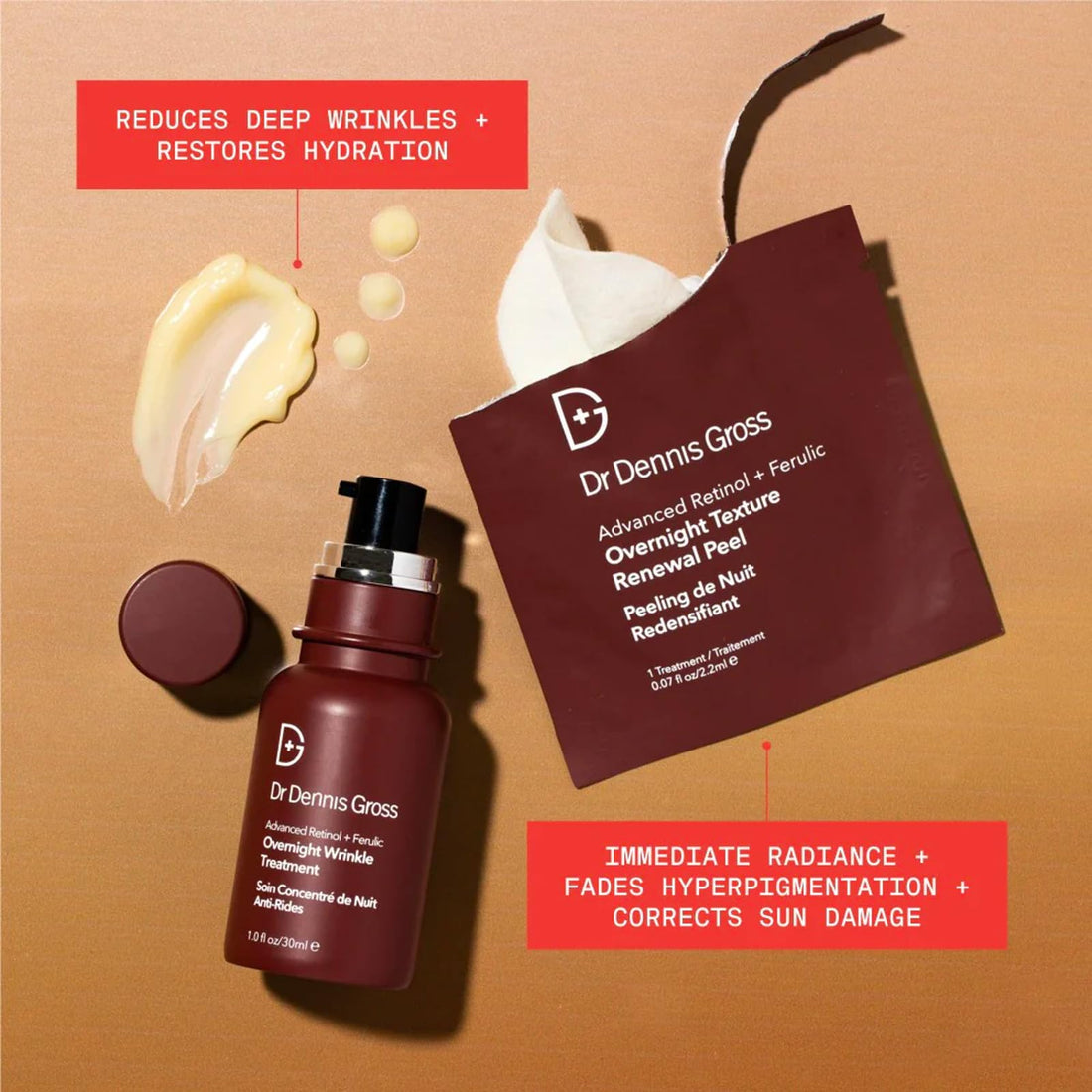 Dr Dennis Gross Advanced Retinol + Ferulic Overnight Wrinkle Treatment: Visibly Firm, Restore Hydration & Reduce the Look of Wrinkles, 1 oz