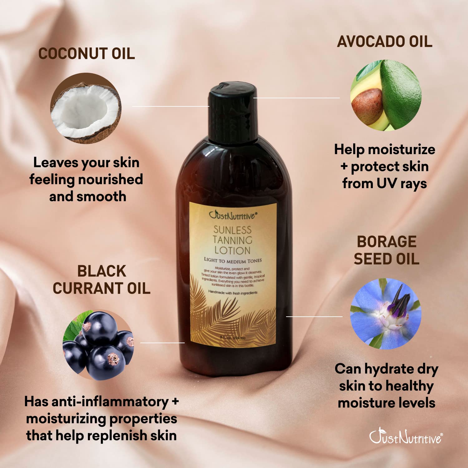 Sunless Tanning Lotion - Light to Medium tones