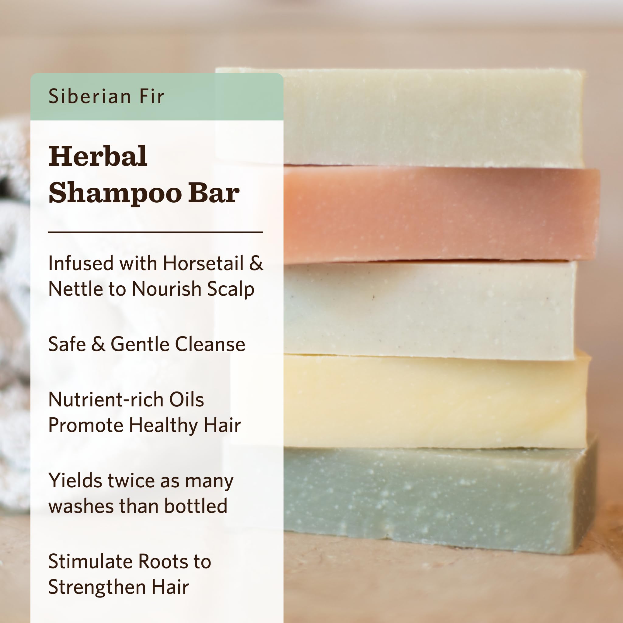 Moon Valley Organics HERBAL SHAMPOO BAR - SIBERIAN FIR (2PACK)