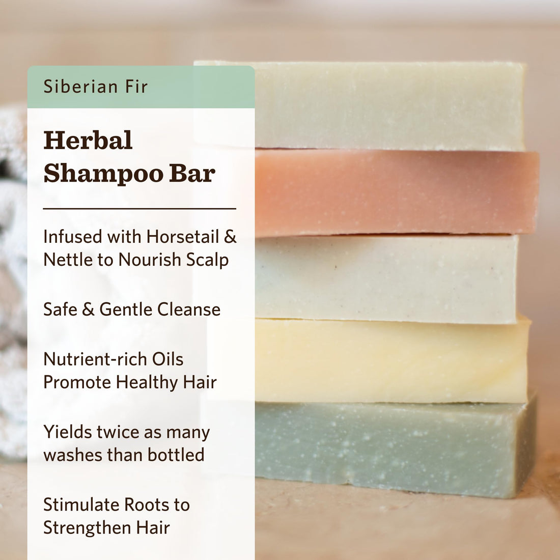 Moon Valley Organics HERBAL SHAMPOO BAR - SIBERIAN FIR (2PACK)