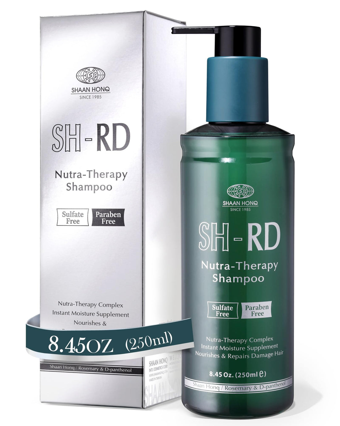 SH-RD Nutra-Therapy Shampoo for Dry, Damaged, Color-Treated, Frizzy & Bleached Hair | Repair Treatment with Proteins for Split Ends & Moisture | Sulfate-Free - 8.45oz/250ml