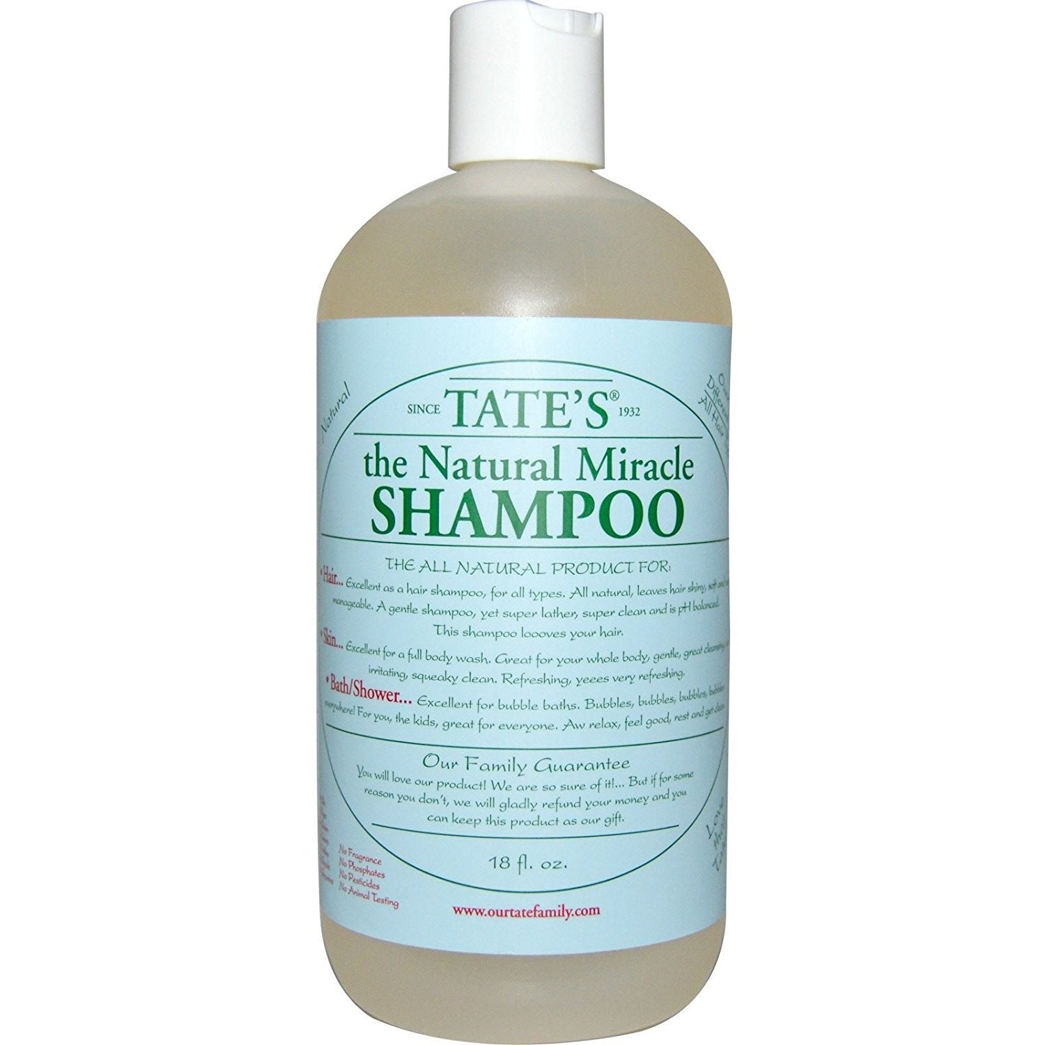 Tate's The Natural Miracle Shampoo - 18 oz