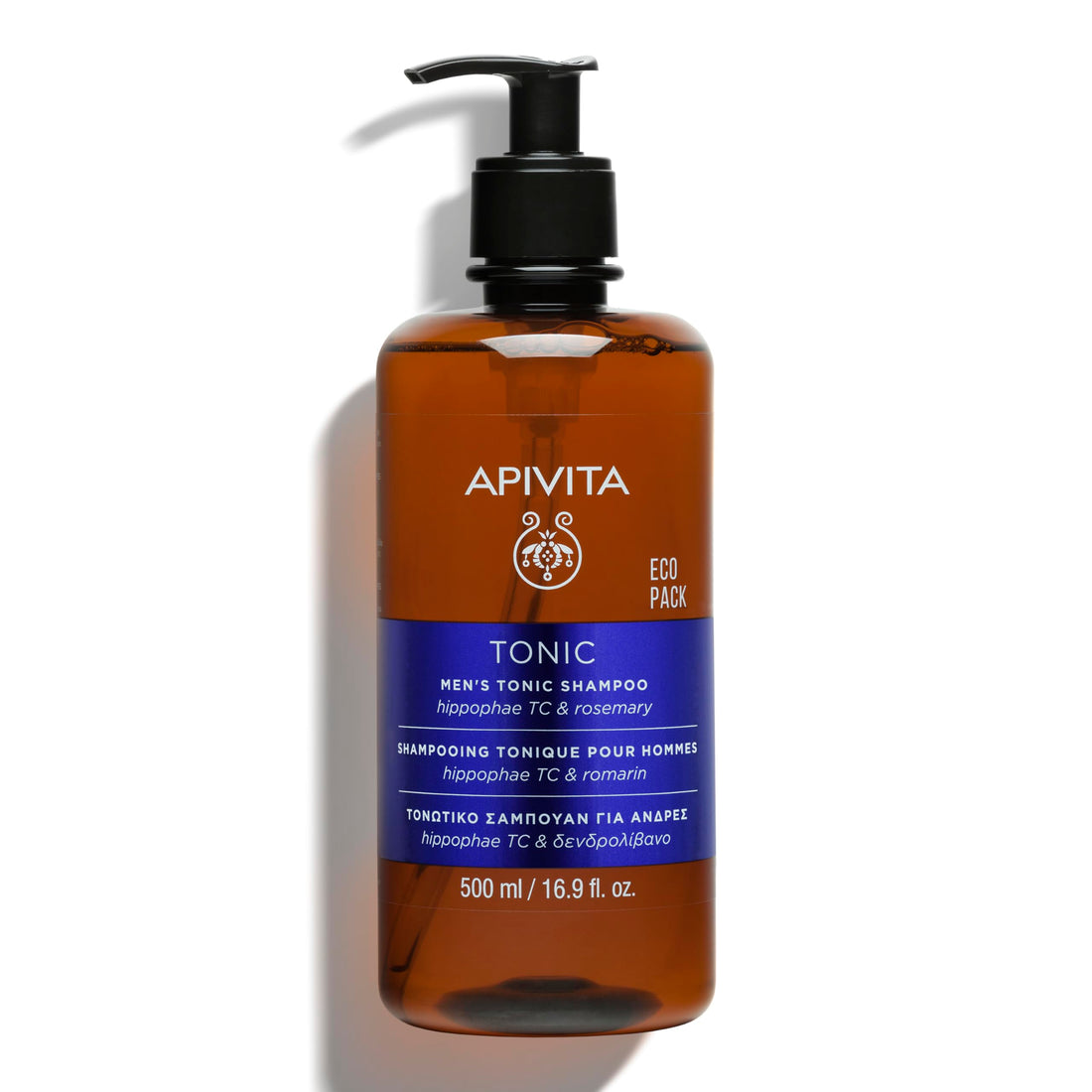 Apivita Tonic Shampoo for Men Thinning Hair 500ml - Natural Hair Strengthening Shampoo with Patented Hippophae Tonic Complex, Rosemary and Propolis - Promotes Healthy Hair Growth, Strengthens