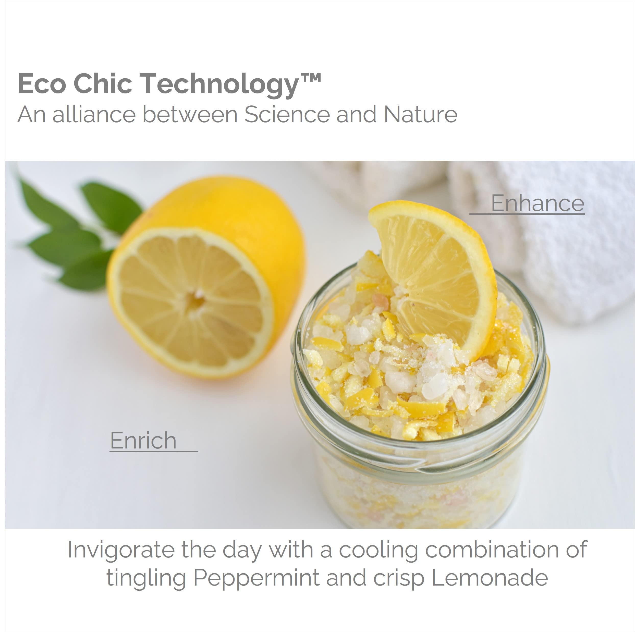 GIOVANNI Cool Mint Lemonade Salt Scrub, 9 oz. Gentle Body Exfoliant With Crushed Mint Leaves, Essential Oils, Peppermint, Aloe, Vitamin E (Pack of 2)