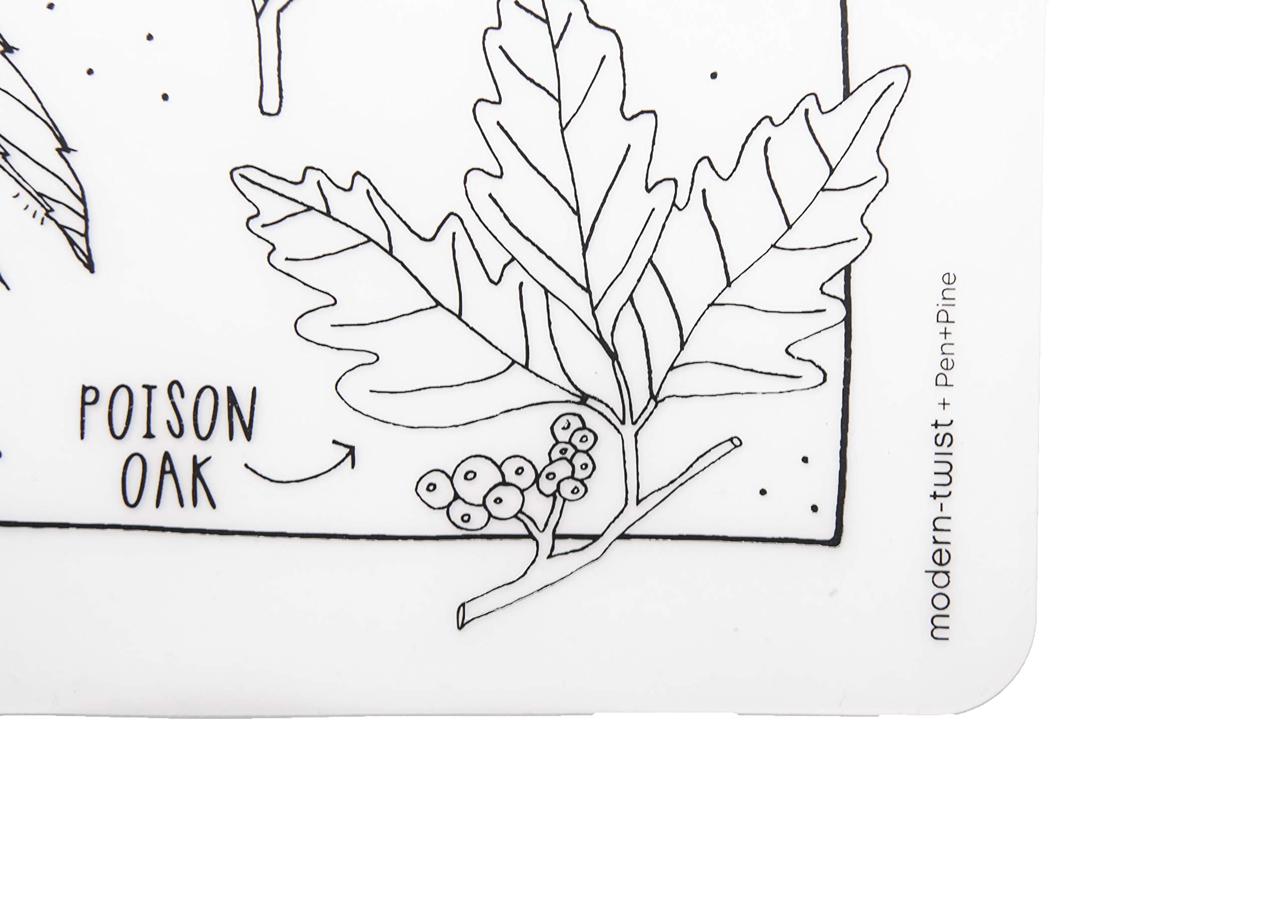 modern-twist 10 x 14 Reusable, Waterproof Coloring Mark-Mat Sheet for Kids, 100% Food-Grade Silicone, Pack of 1, Dangerous Plants