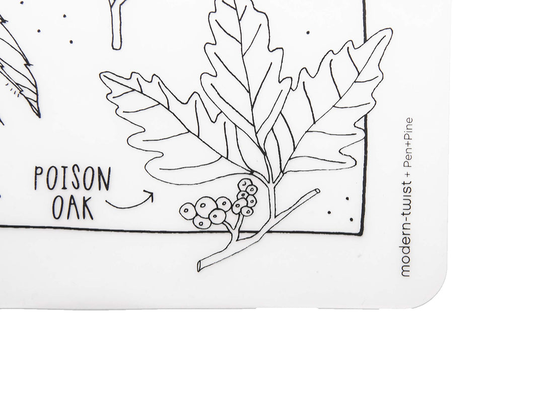 modern-twist 10 x 14 Reusable, Waterproof Coloring Mark-Mat Sheet for Kids, 100% Food-Grade Silicone, Pack of 1, Dangerous Plants