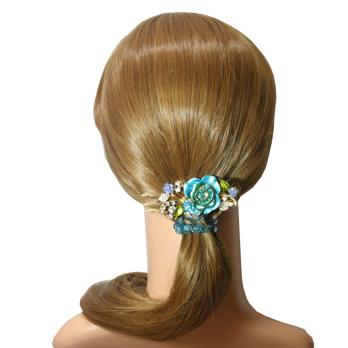 Fashion & Lifestyle Set of 2 Metal Alloy Alligator Sectioning Clips for Women and Girls - Pretty Strong Clamp Hair Pins Non-Slip Hair Grips Accessories for Thick Hair, Blue and Pink