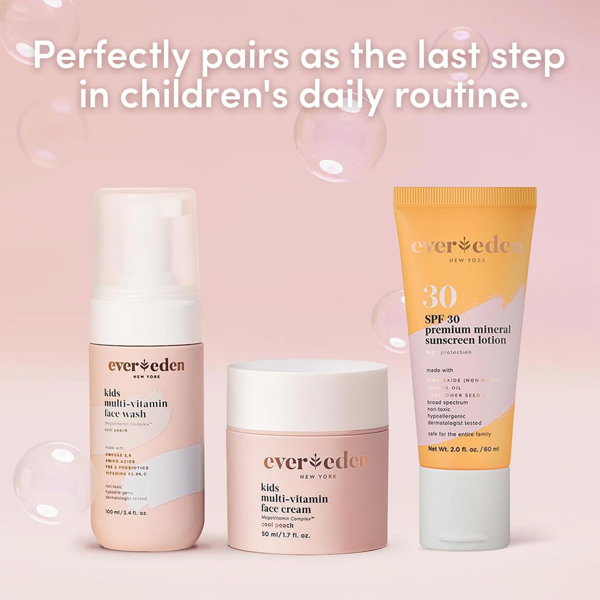 Evereden Premium Mineral Sunscreen SPF 30: Baby-Safe Whole-Family Mineral Sunscreen Kids Love - Non-Nano Kids Sunscreen for Year-Round UVA & UVB Protection -Safe & Reef-Friendly - FSA Eligible