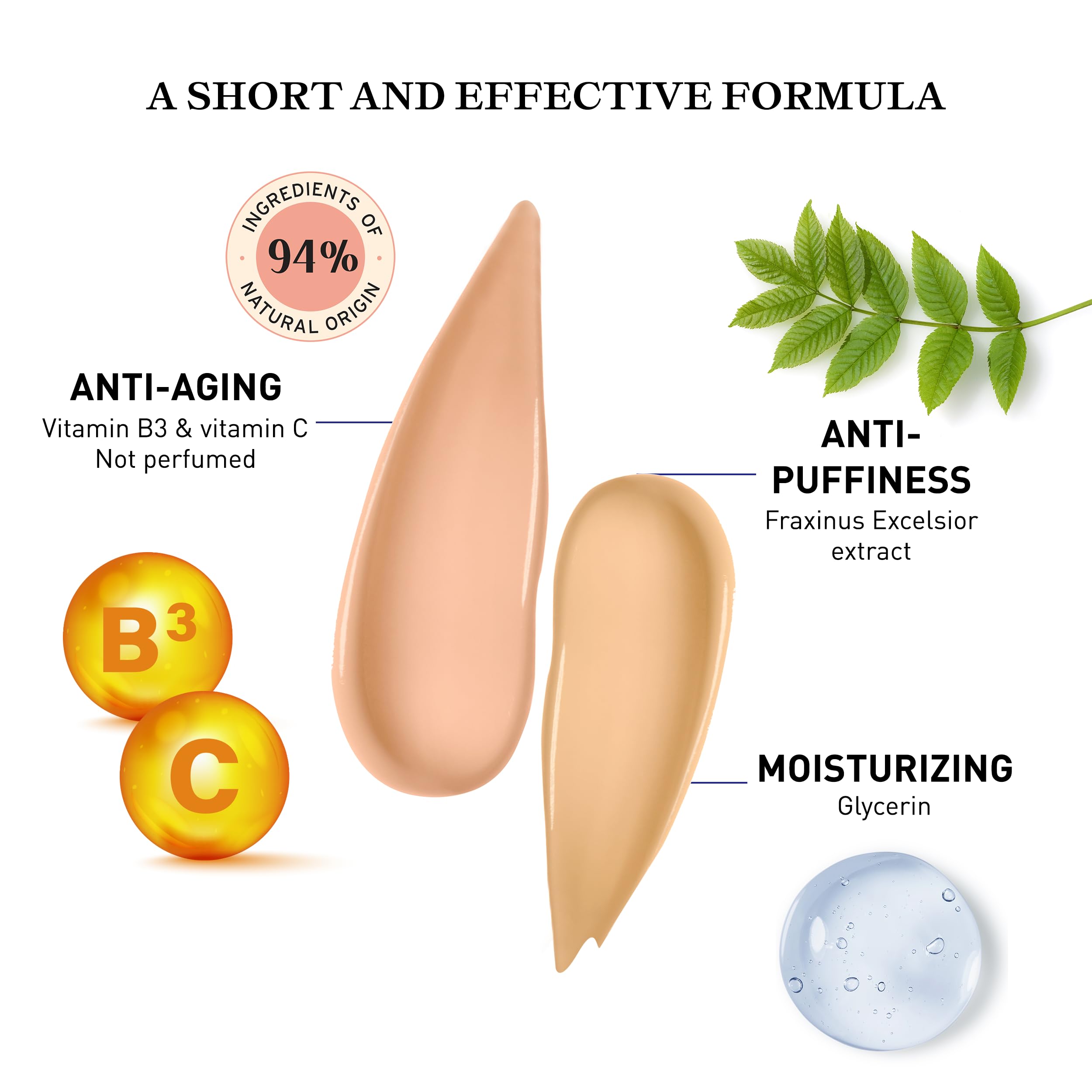 Embryolisse Concealer Correcting Skincare, Beige, Covers Dark Circles & Puffiness, Hydrating Under Eye Makeup with Age-Defying Vitamin B3 & E, 0.27 fl oz