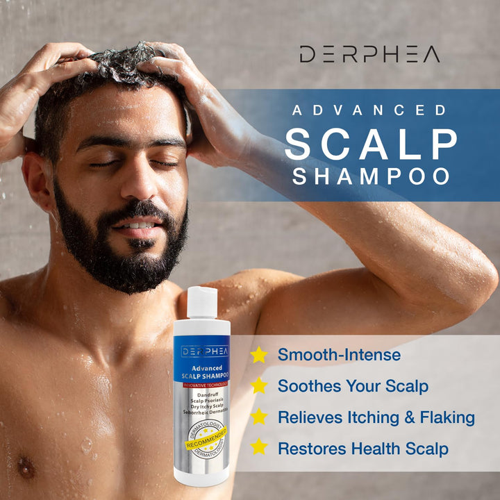 DERPHEA Dry Scalp Shampoo, Psoriasis, Seborrheic Dermatitis Shampoo,Safe Ingredients For All Skin Types