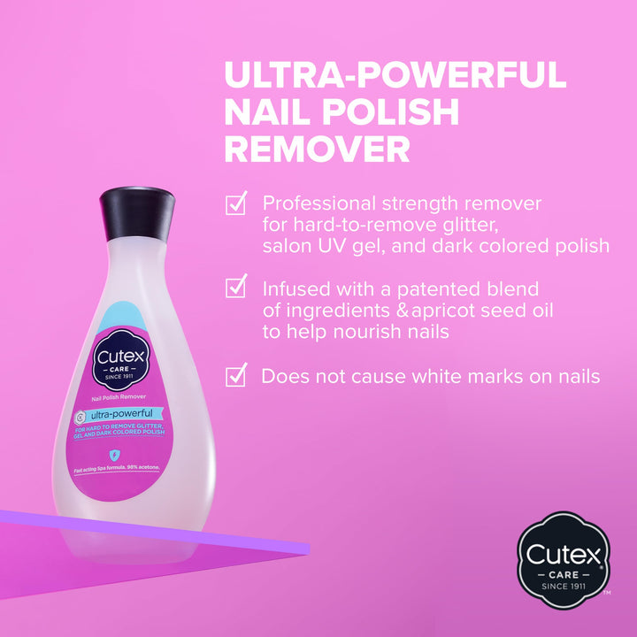 Cutex Ultra-Powerful Nail Polish Remover 6.76 Fl Oz