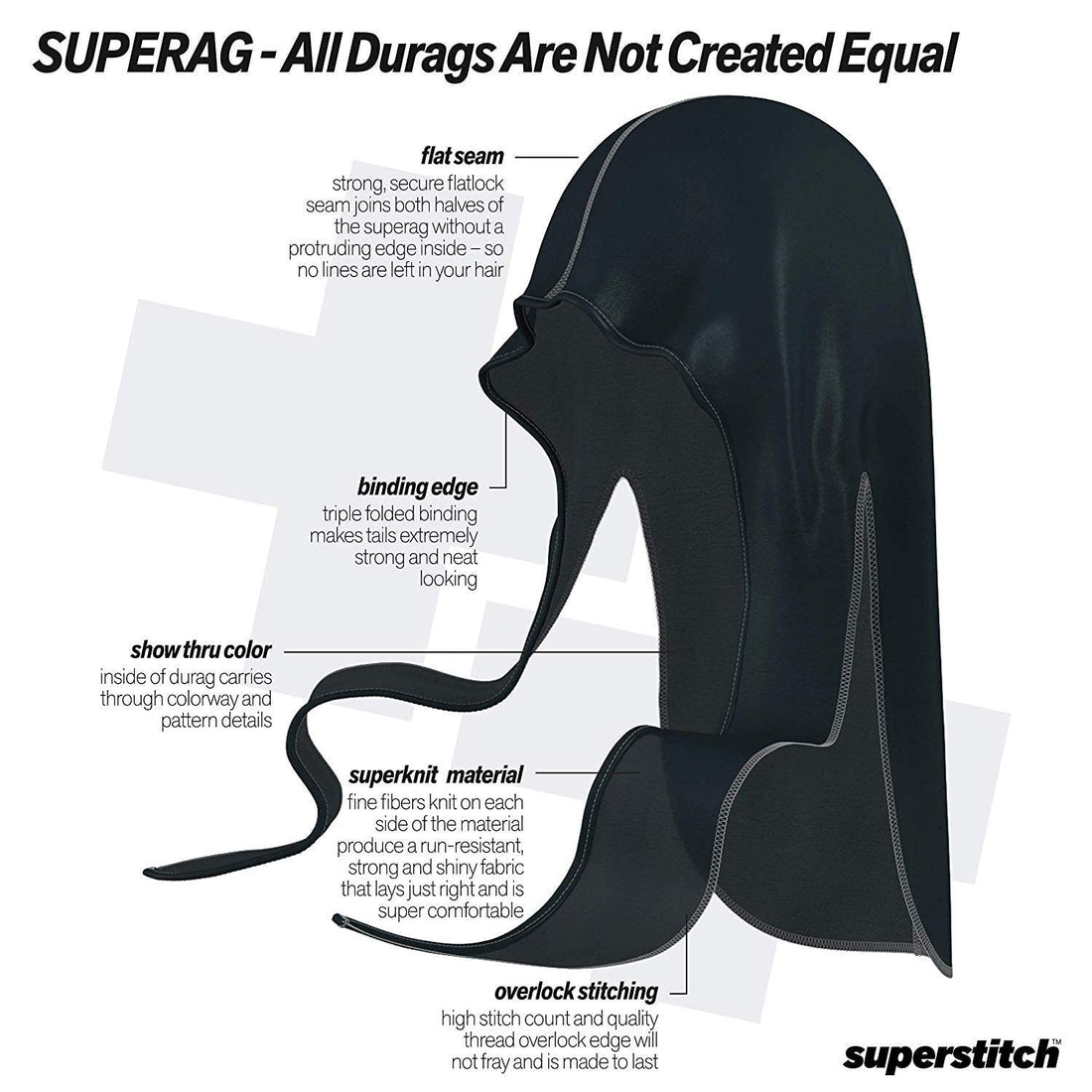 Superstitch Superag Premium Durag (Rapid Fire)