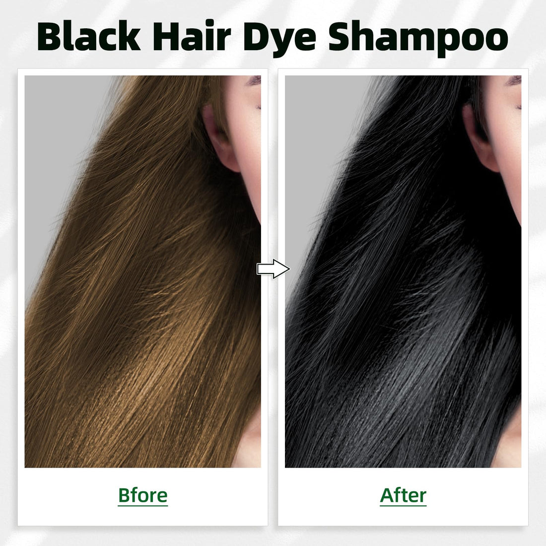 MOISTAR Black Hair Dye Shampoo 3 in 1 for Gray Coverage, Color Shampoo for Women/Men Instant Herbal Semi Permanent, 500ML