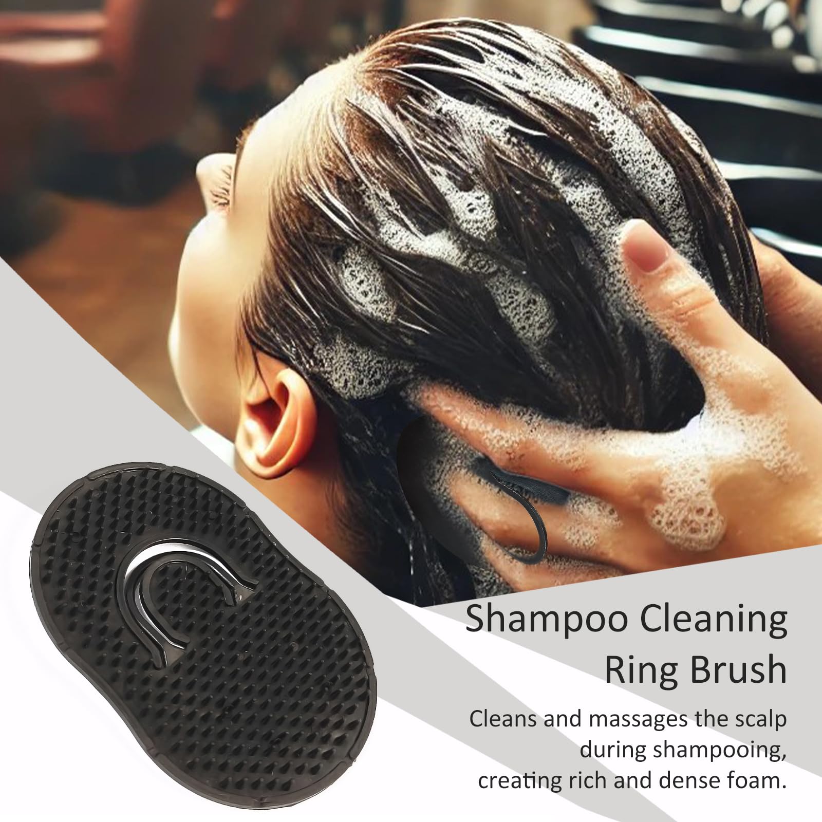 4-Pack Pocket Palm Combs – Versatile Shampoo and Massage Hair Brush Combs, Scalp Massager, Wave Brush for All Hair Types, Portable, Durable (Black)