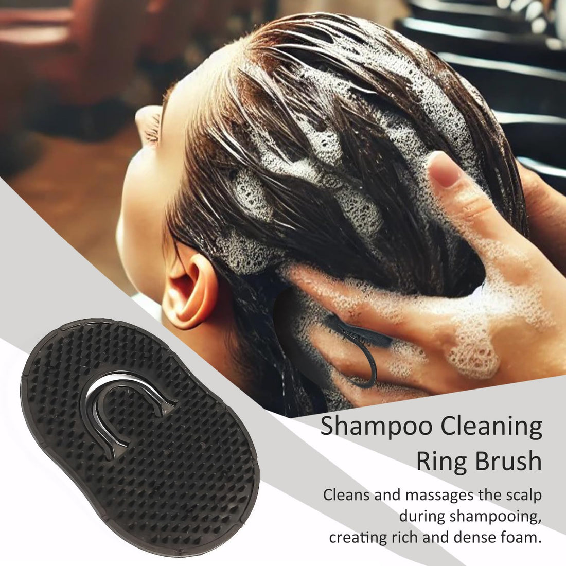 4-Pack Pocket Palm Combs – Versatile Shampoo and Massage Hair Brush Combs, Scalp Massager, Wave Brush for All Hair Types, Portable, Durable (Black)