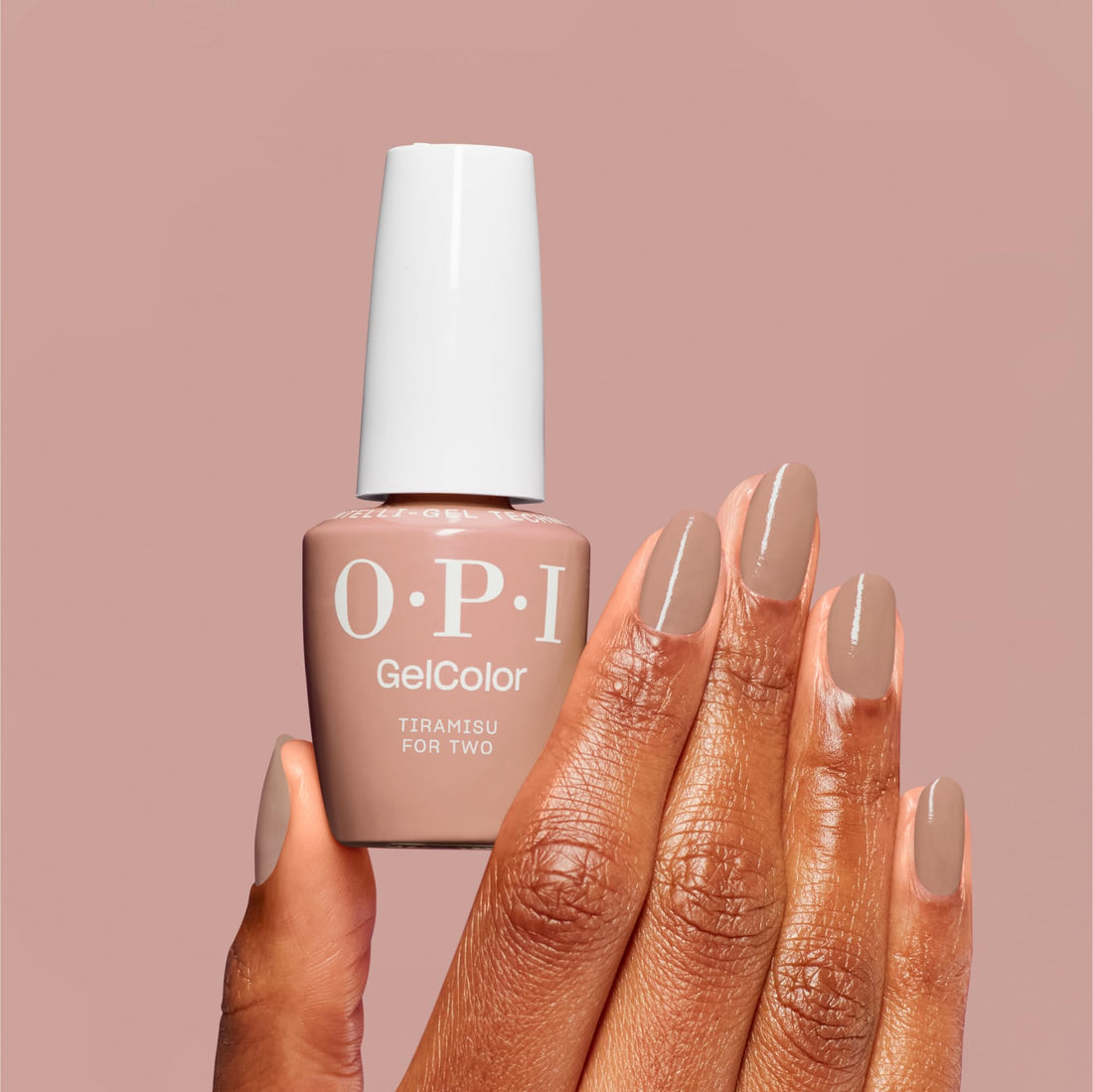 OPI GelColor Tiramisu for Two | Opaque Soft Brown Crème UV Cure Gel Nail Polish | Vegan & HEMA Free, Long Lasting, High Shine