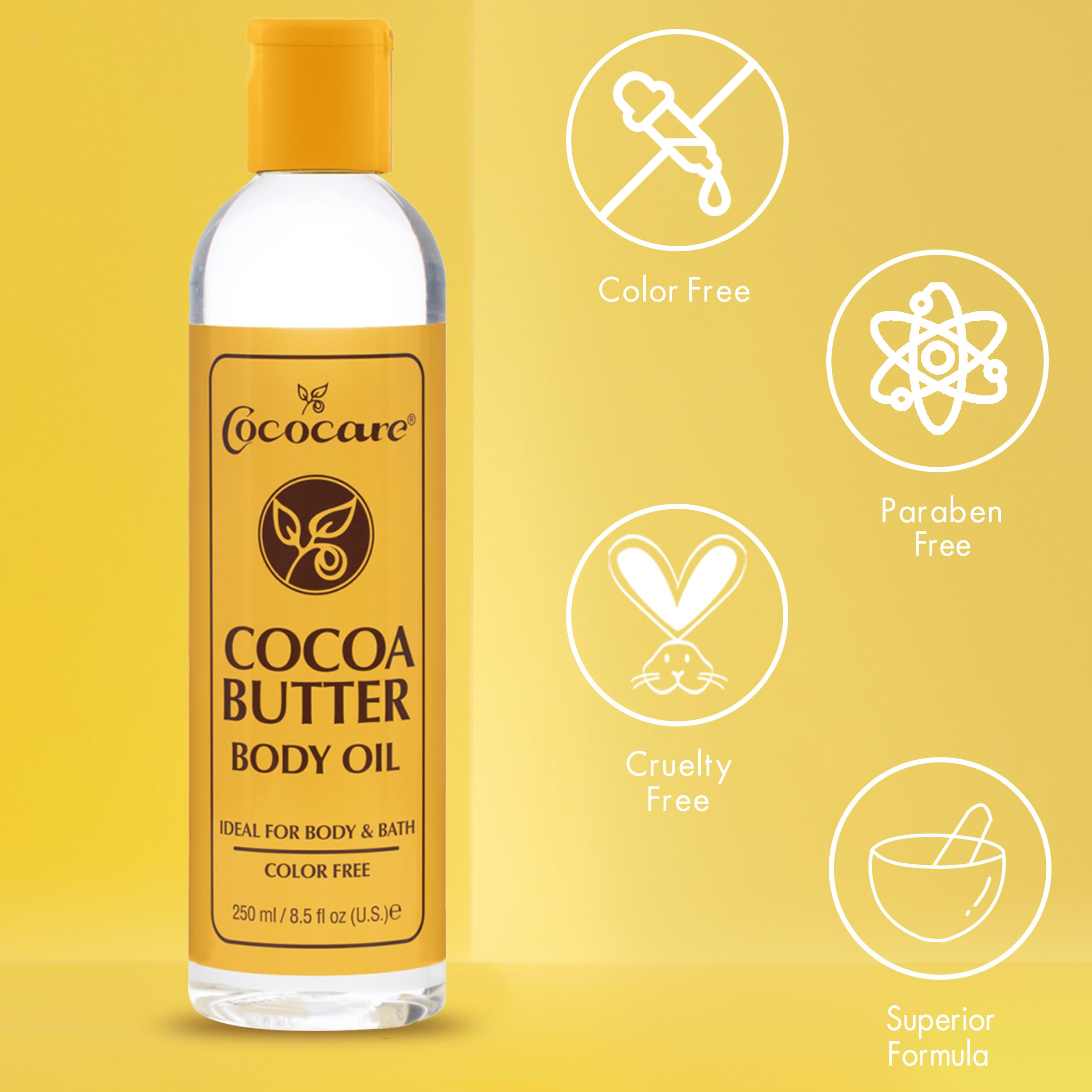 Cococare Cocoa Butter Body Oil - 8.5 Oz 2 Pack (image may vary)