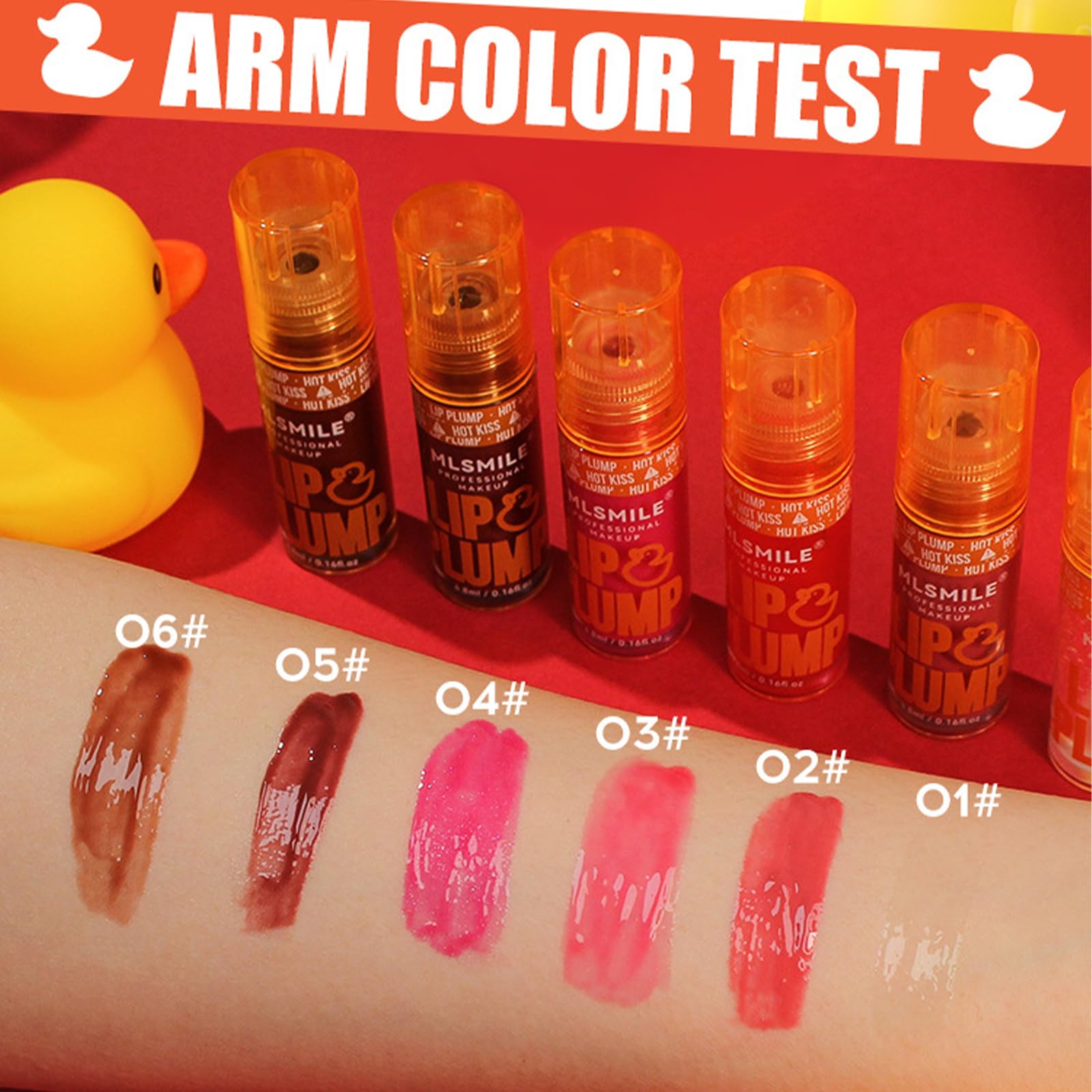 6 Colors Duck Lip Plumper Gloss, Korean Clear Plumping Lip Gloss, High Pigment No Sticky Sexy Lip Gloss, Nourishing & Non-sticky Long Lasting Fresh Clear Smooth Lip Care (A+B)