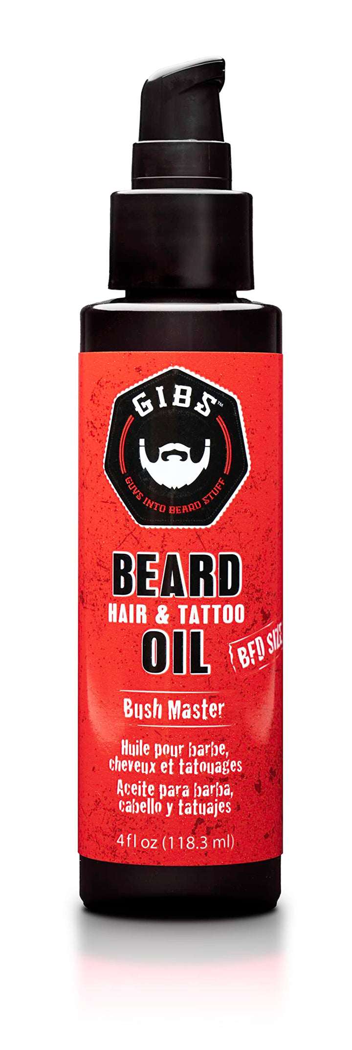 GIBS Bushmaster Beard, Hair & Tattoo Oil - 4 oz (New Larger Size)