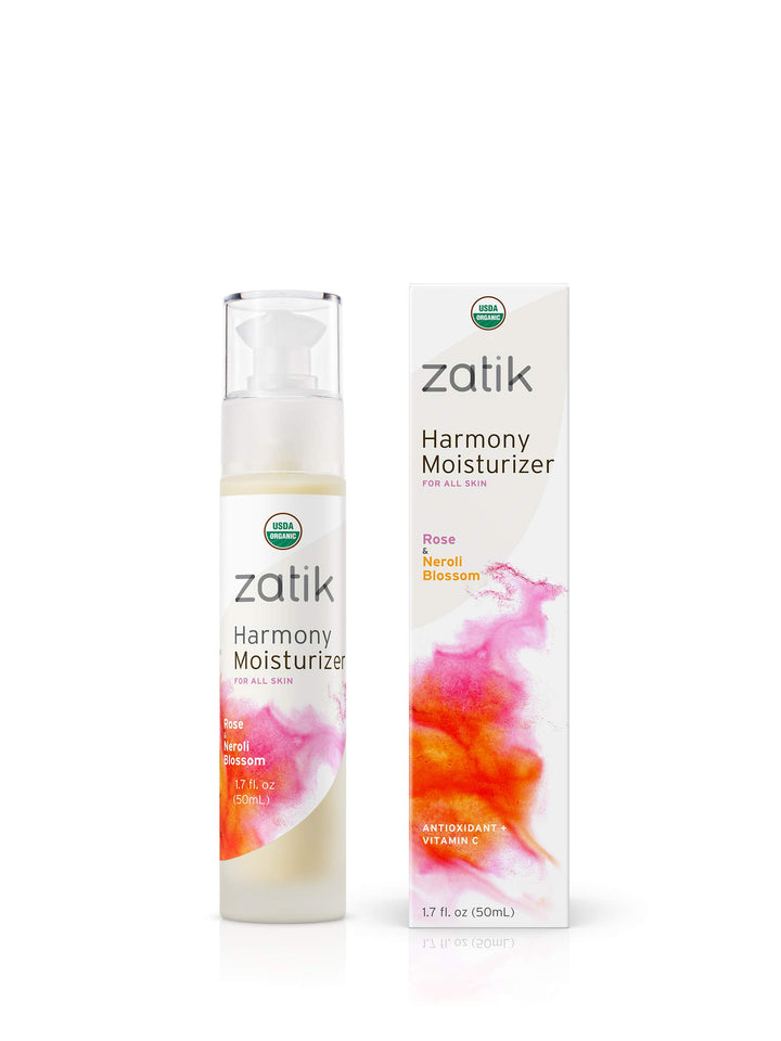 Rose And Neroli Blossom, 1.7 Fl Oz: Zatik Naturals - Rose And Neroli Blossom Harmony Usda Organic Moisturizer (1.7 Fl Oz, 50Ml) Vegan Non Gmo Gluten Free Soy Free Alcohol Free Ph