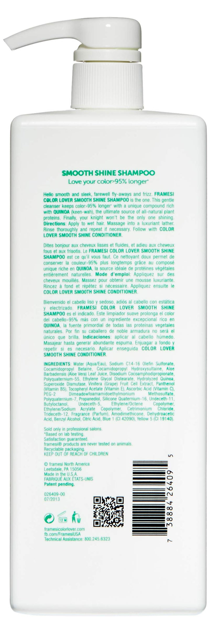 Framesi Color Lover Smooth Shine Shampoo [Misc.] [Personal Care]