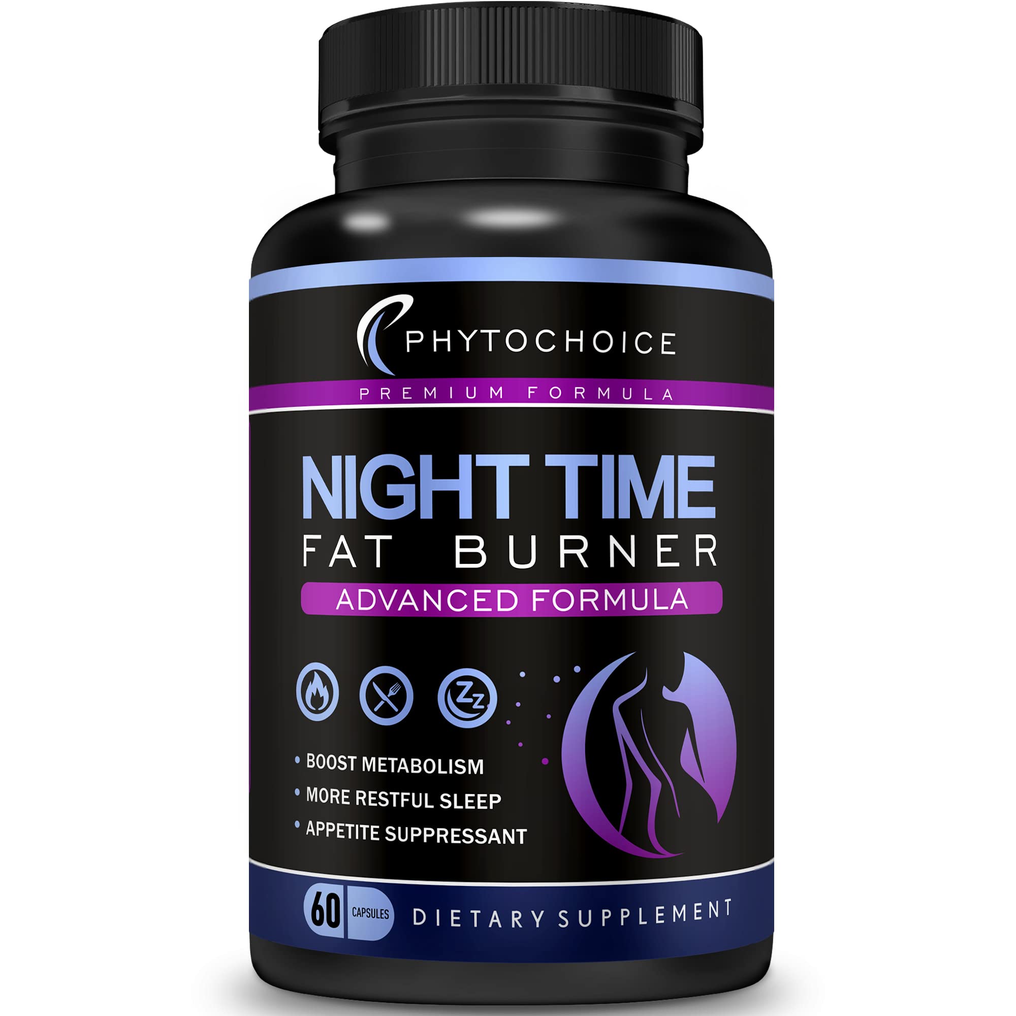 Night Time Weight Loss Pills -Carb Blocker Appetite Suppressant with Melatonin-Fat Burner Diet Pills that Work Fast for Women-Nighttime Metabolism Booster-Overnight Fat Burning Pills-1 Pack