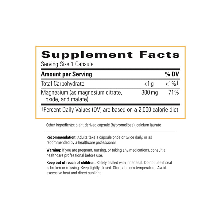 Integrative Therapeutics Tri-Magnesium - Supports Healthy Bones & Teeth* - Supports Cardiovascular & Neurological Function* - Promotes Calm* - 90 Capsules